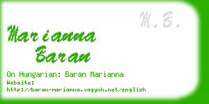 marianna baran business card